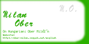 milan ober business card